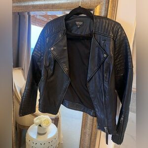 Topshop faux leather jacket
